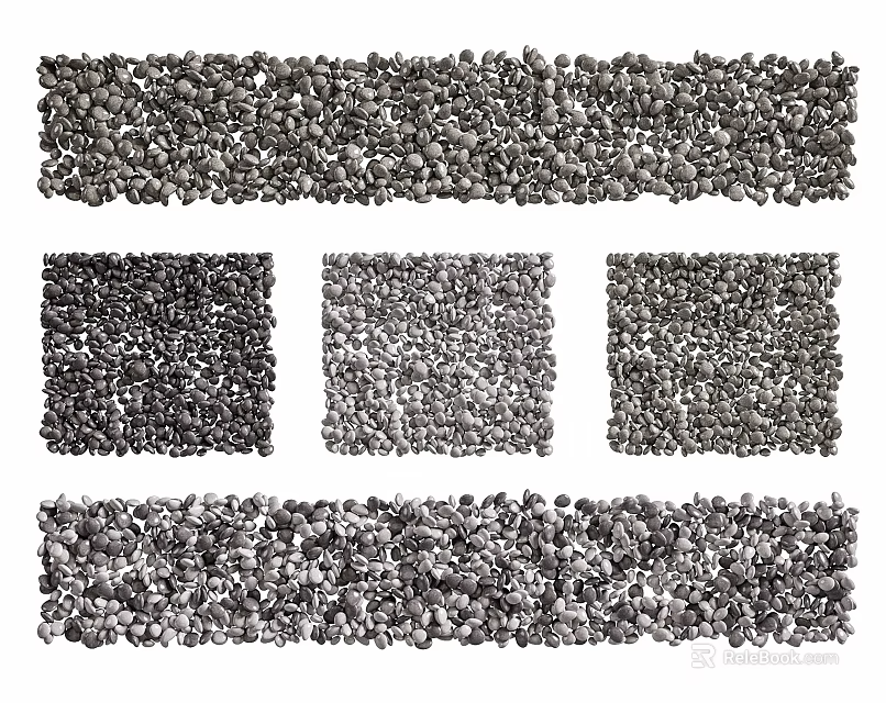 Various Stone Wood Texture Samples In Different Shapes And Patterns 3d model