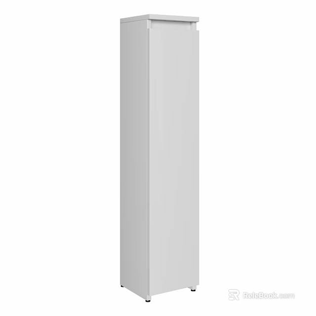 Modern Light Gray Dresser With Simple Design And Storage Drawers 3d model 