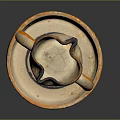 Ceramic Candle Holder With Two Handles Blue Dots And Colorful Base Stripes