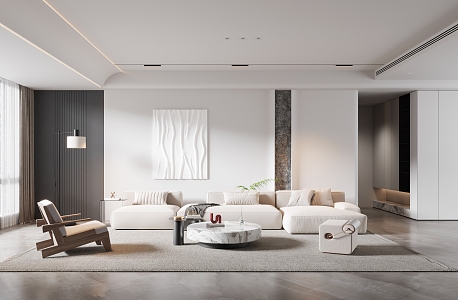 modern living room 3d model