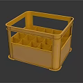 Yellow Plastic Bottle Carrier With Multiple Compartments For Beverage Storage