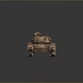 Detailed Military Tank Model With Camouflage Paint Gun Barrel Tracks And Reflective Surface