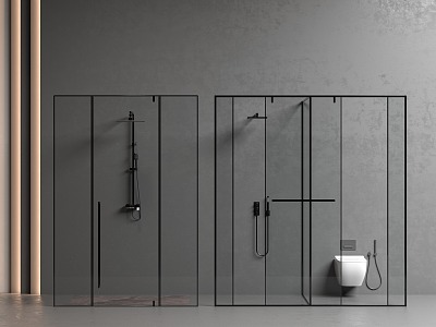 Minimalist shower room 3d model