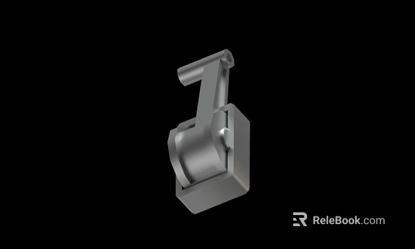 3D Rendered Metallic Mechanical Part With Silver Finish Isolated On Black Background 3d model 