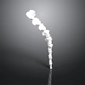 3D Rendered Human Spine Skeletal Model With Vertebrae Structure And Details