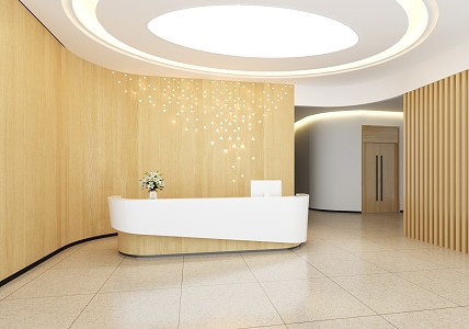 Modern front lobby 3d model