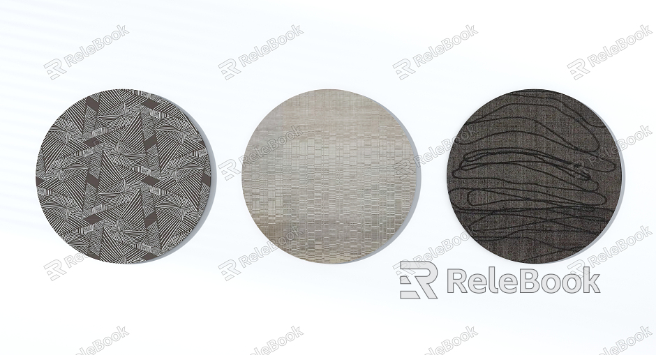 Modern Round Carpet Advanced Grey Round Carpet Combination model