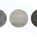 Modern Round Carpet Advanced Grey Round Carpet Combination 3d model