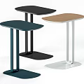 Modern Minimalist Side Tables With Different Colored Tops And Metal Bases