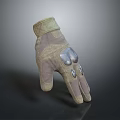 Tan Colored Daily Use Glove with Silver Protective Knuckle Plates and Comfortable Fit