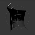 Black Leather Corset with Stitches and Shiny Silver Trim for Modern Fashion Looks