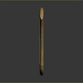 Golden Crescent Shaped Decorative Artifact With Intricate Ornate Carved Patterns