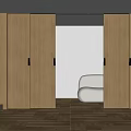Modern Interior Design With Wooden Sliding Doors And Light Wooden Floor Plus Sofa