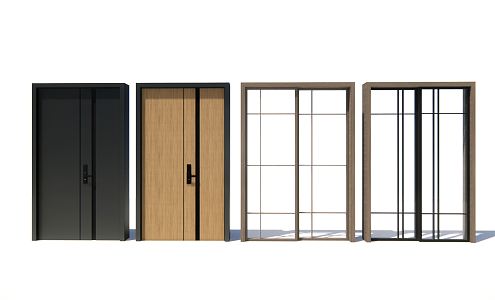 Modern child door sliding door 3d model