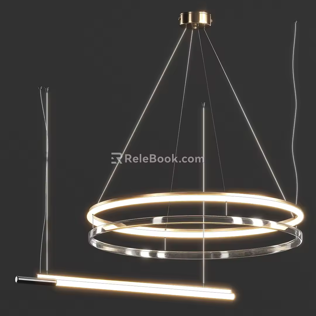 Modern Chandelier Simple Chandelier Combination 3d model