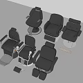 Black Leather Salon Barber Chairs Different Styles And Designs For Beauty Salons
