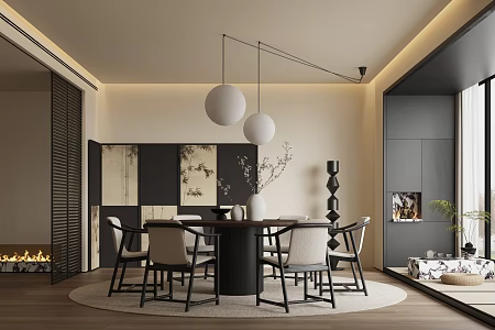 Song Style Restaurant 3d model