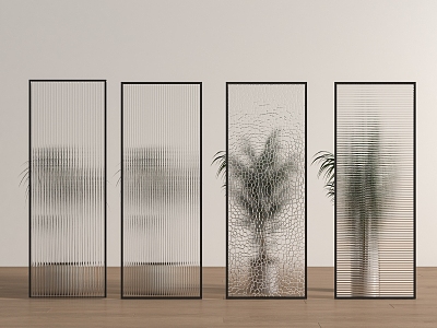 Glass screen glass partition model