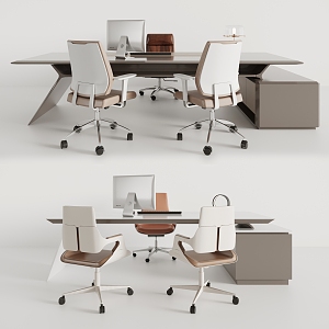 Modern Office Desk and Chair Manager Office Desk and Chair 3d model