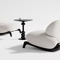 Quiet leisure sofa combination leisure tables and chairs 3d model