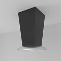 Modern Black Square Ceiling Light With White Circular Shade And Bright Bulb