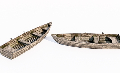 Modern Wooden Boat Old Wooden Boat 3d model