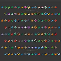 Colorful Small Clothing Garments In Various Bright Colors Stacked As Display Collection