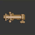 Golden Metal Bracket Holder With Shiny Surface And Polished Bolts For Daily Life Use