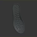 Perforated Shoe Sole With Wave Pattern And Cushioned Structure For Comfort 3d model