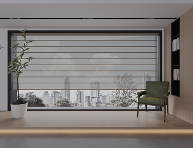 Modern Venetian Blinds Ornaments Single Seat 3d model