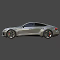 Audi Silver Sports Coupe With LED Headlights Alloy Wheels Red Brake Calipers And Sleek Design
