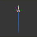 Decorative Sword With Ornate Hilt And Shiny Metallic Blade On Dark Background