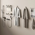 Towel Bathrobe Clothes Towel Rack Towel 3d model