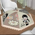Lucky Cartoon Girl Design Food Cover For Kitchen With Protective And Decorative Function
