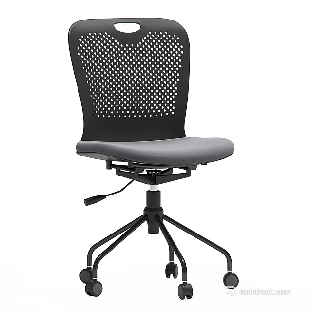 Modern Home Office Desk And Chair Set With Mesh Back And Adjustable Height 3d model 