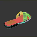 Stylish Black and Orange Open Toe Sandals with Comfortable Insole for Summer Casual Wear