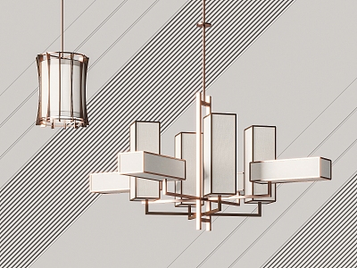 New Chinese Chandelier 3d model