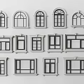 Window cover window sliding window casement window 3d model