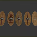 Medieval Shield Ancient Shield Defensive Weapon Ancient Shield Iron Shield Protective Shield Wooden Shield 3d model