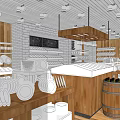 FEEL MILLA Specialty Store Featuring Wooden Barrels Display Shelves And Brick Walls