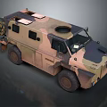 Camouflage Armored Military Vehicle With Tactical Design And Roof Equipment