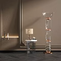 Modern lighting combination floor lamp 3d model
