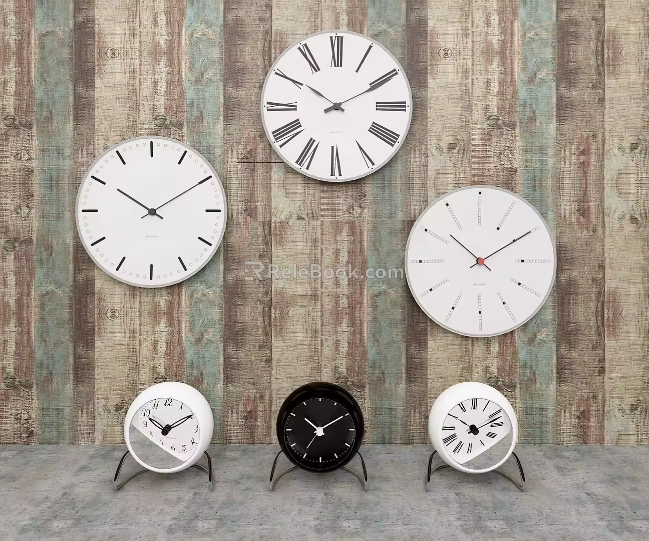 Nordic Clock Combination 3d model
