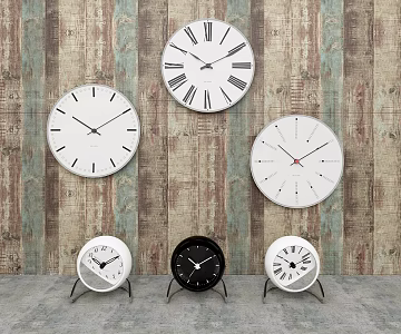Nordic Clock Combination 3d model