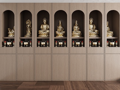 new chinese buddha shrine bodhisattva 3d model