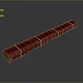 Red Wood Plant Derived Long Strip Natural Decorative Wooden Piece With Smooth Surface