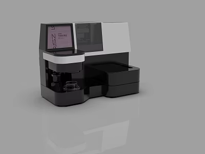 Modern Medical Laboratory Analytical Instrument With Digital Display And Testing Modules 3d model