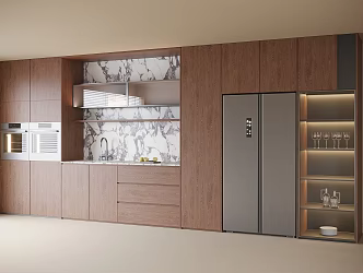 Modern Sideboard Cabinet Refrigerator Cabinet 3d model