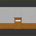 Courtroom Interior Featuring Wooden Furniture Red Carpet Chandelier Chairs And Tables