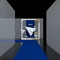 Sign In Area Decoration With Paper Airplanes 30th Anniversary Blue Background And Flower Bouquet